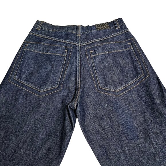 Barcode Jeans Y2K Baggy Wide Leg Denim 32x34 Cargo Stash Pocket Streetwear Skate - Picture 8 of 12